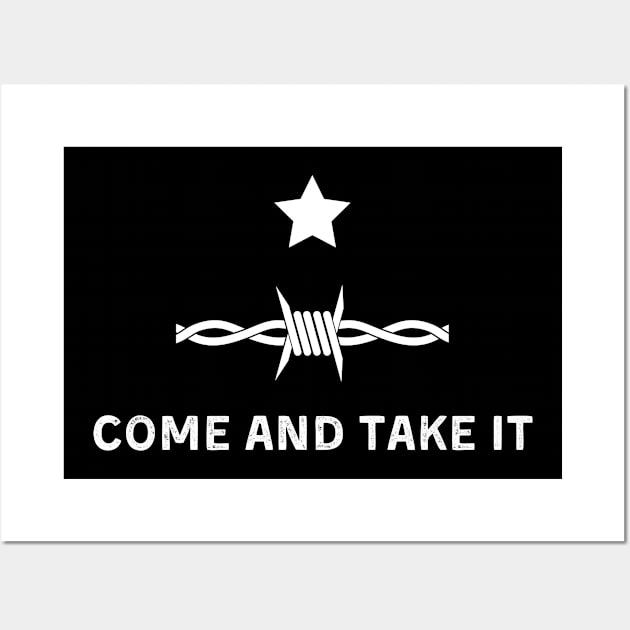 Razor Wire Come and Take It Supreme Court Texas Border 2024 Wall Art by deafcrafts